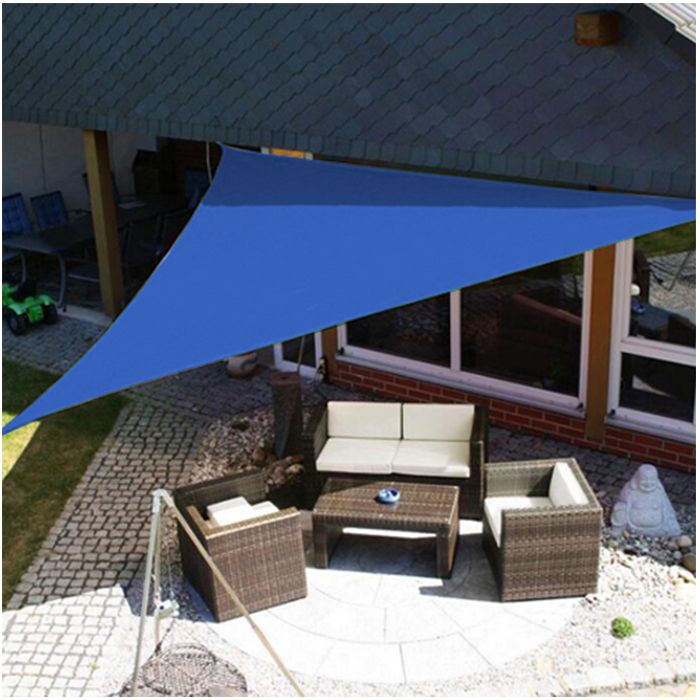 Ifenceview Blue Triangle 12'x12'x12' Sun Shade Sail Patio Pool Outdoor Commerce 